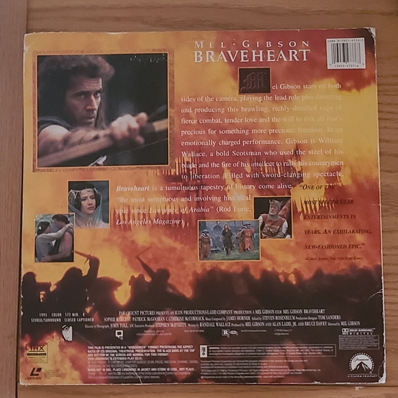 BRAVEHEART on Vintage Laser Discs - Picture 5 of 9
